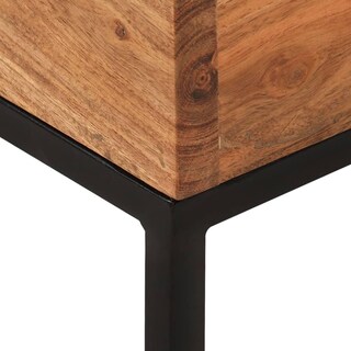 Foto 4 | Foto 4 | Mesa Auxiliar Vidaxl De Madera Maciza De Acacia 30 X 30 X 33 Cm Con Patas De Hierro - Venta Internacional.