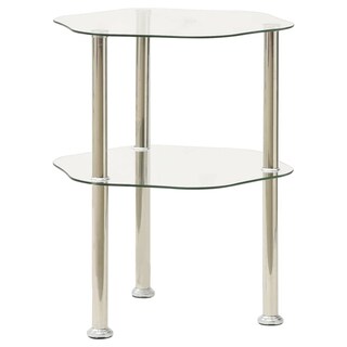 Foto 3 | Foto 3 | Mesa Auxiliar Vidaxl De Vidrio Templado Transparente De 2 Niveles 38 X 38 X 50 Cm - Venta Internacional.