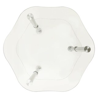 Foto 4 | Foto 4 | Mesa Auxiliar Vidaxl De Vidrio Templado Transparente De 2 Niveles 38 X 38 X 50 Cm - Venta Internacional.