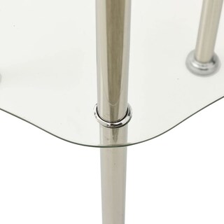 Foto 5 | Foto 5 | Mesa Auxiliar Vidaxl De Vidrio Templado Transparente De 2 Niveles 38 X 38 X 50 Cm - Venta Internacional.