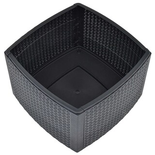 Foto 4 | Foto 4 | Mesa Auxiliar Vidaxl De Plástico Antracita Con Aspecto De Ratán Con Almacenamiento - Venta Internacional.