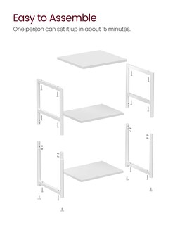 Foto 6 | Foto 6 | Mesa Auxiliar Vasagle Ulet273w14 Blanca Para Sala De Estar  Dormitorio - Venta Internacional.