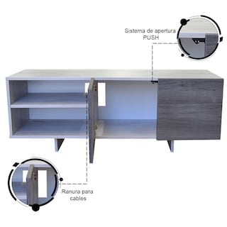 Foto 2 | Foto 2 | Mesa para Pantalla Hogare Suecia color Gris