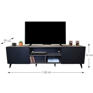 Foto 6 | Foto 6 | Mesa para TV Hogare Europa Rustik/Negro