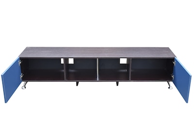Foto 2 | Foto 2 | Mesa Para Tv London 180 Cm Hogare Para Tv De 77 Pulgadas color Chocolate con Azul