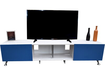 Foto 2 | Foto 2 | Mesa Para TV Hogare London 2M color Blanco y Azul de 90 \