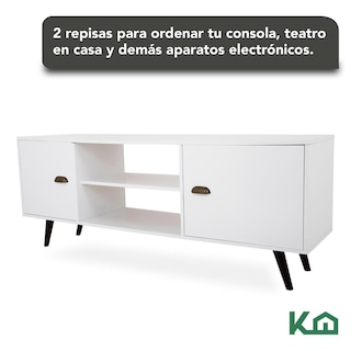 Foto 3 | Foto 3 | Mueble De Tv KingsHouse Mesa Modular Rack Repisas Puertas Pantalla Sala