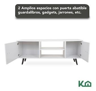 Foto 4 | Foto 4 | Mueble De Tv KingsHouse Mesa Modular Rack Repisas Puertas Pantalla Sala