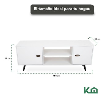 Foto 5 | Foto 5 | Mueble De Tv KingsHouse Mesa Modular Rack Repisas Puertas Pantalla Sala