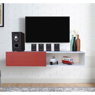 Foto 1 | Foto 1 | Mueble Flotante Para Tv Hogare Moderno Y Funcional 120 Cm color Rojo