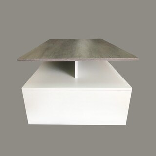 Foto 5 | Foto 5 | Mesa De Centro Doble Repisa Minimalista Bicolor