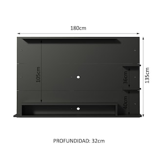 Foto 3 | Foto 3 | Panel para Tv de Hasta 60 Pulgadas Madesa Alfa color Negro