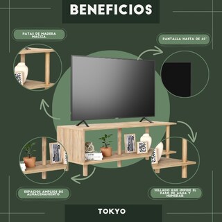 Foto 5 | Foto 5 | Mueble De Tv Moru Tokyo Roble