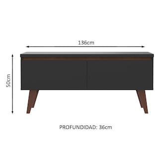 Foto 3 | Foto 3 | Mueble para TV Madesa Le Mans Negro Hasta 55 Pulgadas