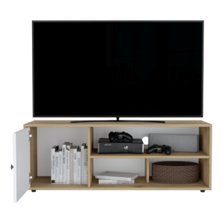 Foto 4 | Foto 4 | Mesa Para Tv Noah Macadamia y Blanco para Tv De Hasta 55 Pulgadas Virtual Muebles