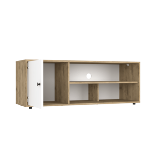 Foto 5 | Foto 5 | Mesa Para Tv Noah Macadamia y Blanco para Tv De Hasta 55 Pulgadas Virtual Muebles