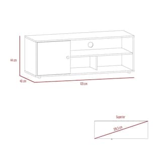 Foto 7 | Foto 7 | Mesa Para Tv Noah Macadamia y Blanco para Tv De Hasta 55 Pulgadas Virtual Muebles