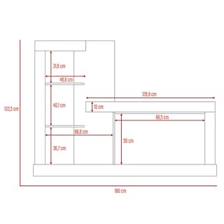 Foto 7 | Foto 7 | Mesa Para Tv Samir Miel y Blanco con Espacio Para Televisor De Hasta 55 '' Virtual Muebles