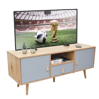 Foto 1 | Foto 1 | Mueble De Tv Top Living Pompei Gris Y Marrón