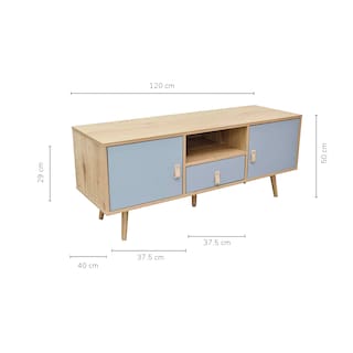 Foto 2 | Foto 2 | Mueble De Tv Top Living Pompei Gris Y Marrón