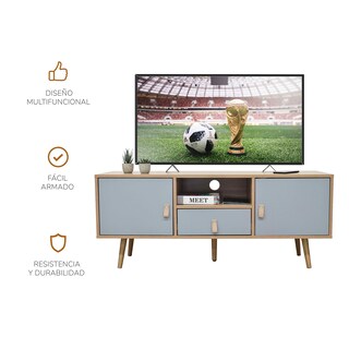 Foto 5 | Foto 5 | Mueble De Tv Top Living Pompei Gris Y Marrón