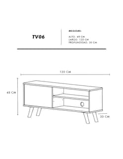 Foto 8 | Foto 8 | Mueble para Tv Salvatore Credenza Vintage con Pasacables
