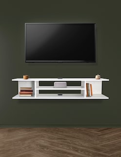 Foto 7 | Foto 7 | Repisa Flotante para TV con Amplio Espacio Blanca