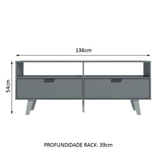 Foto 3 | Foto 3 | Mueble para TV Madesa Oslo Gris hasta 55\" 2 Puertas