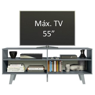 Foto 4 | Foto 4 | Mueble para TV Madesa Oslo Gris hasta 55\" 2 Puertas