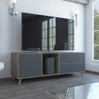 Foto 1 | Foto 1 | Rack Tv Salem Capacidad Hasta De 55'' color Miel y Plomo Virtual Muebles