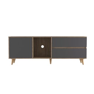 Foto 3 | Foto 3 | Rack Tv Salem Capacidad Hasta De 55'' color Miel y Plomo Virtual Muebles