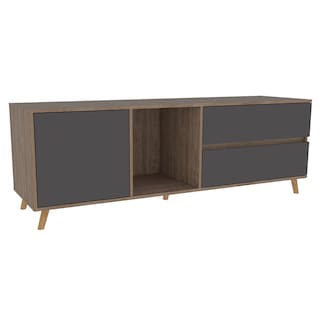 Foto 4 | Foto 4 | Rack Tv Salem Capacidad Hasta De 55'' color Miel y Plomo Virtual Muebles