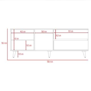 Foto 7 | Foto 7 | Rack Tv Salem Capacidad Hasta De 55'' color Miel y Plomo Virtual Muebles