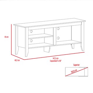 Foto 6 | Foto 6 | Rack Para Tv Essential para Pantallas De Hasta 55''  color Duna Virtual Muebles