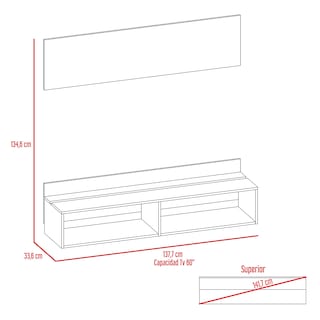 Foto 6 | Foto 6 | Panel para Tv Ravena color Miel capacidad Hasta De 50'' Virtual Muebles