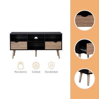 Foto 7 | Foto 7 | Mueble De Tv Top Living Bolonia Black Nórdico Negro