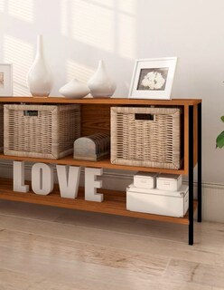 Foto 4 | Foto 4 | Mueble Para Tv De 50 Pulgadas Con Estante Organizador De 3 Niveles Café Bluelander