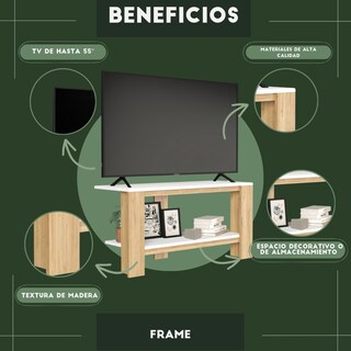 Foto 5 | Foto 5 | Mueble De Tv Frame Moru Color Blanco