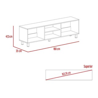 Foto 6 | Foto 6 | Combo Myros Incluye Librero y Mesa para Tv Virtual Muebles