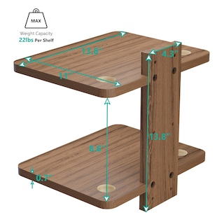 Foto 3 | Foto 3 | Estante Flotante Para Tv Wali Cs202n Con Capacidad Para Hasta 10 Kg, 2 Estantes - Venta Internacional.