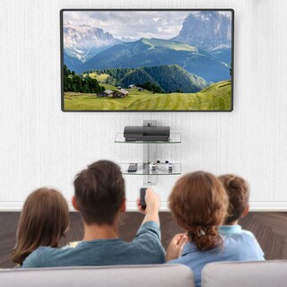 Foto 2 | Foto 2 | Estantes Flotantes Para Centros De Entretenimiento Wali Cs202s Plateados - Venta Internacional.