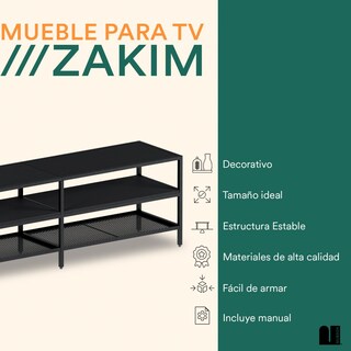 Foto 2 | Foto 2 | Mueble Para Tv Mubson Zakim Negro Centro De Entretenimiento