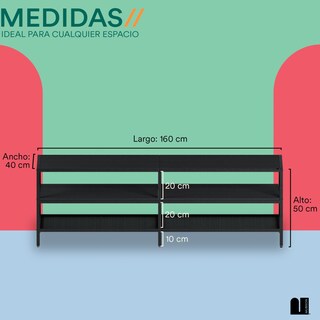Foto 5 | Foto 5 | Mueble Para Tv Mubson Zakim Negro Centro De Entretenimiento