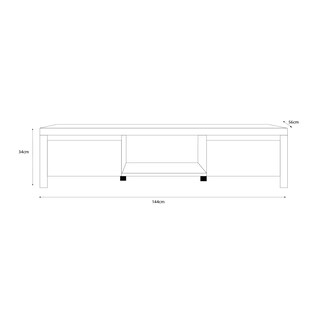 Foto 2 | Foto 2 | Mueble De Tv Color Madera Y Blanco Con 2 Cajones Y 1 Hueco Para Almacenamiento 144 Cm (ancho) *56 Cm (profundo)