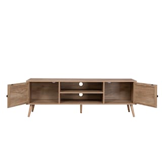 Foto 5 | Foto 5 | Mueble De TV Top Living Vigan con Estantes Y Puertas De Ratán Natural
