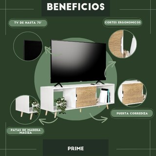 Foto 5 | Foto 5 | Mueble De Tv Prime Moru color Blanco