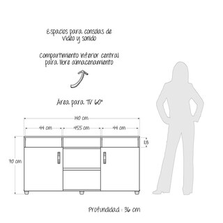 Foto 7 | Foto 7 | Mueble Para TV Maderkit Berlín