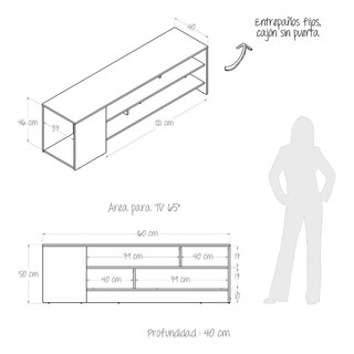Foto 3 | Foto 3 | Mesa Flat Maderkit Color Duna/blanco