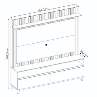 Foto 5 | Foto 5 | Mueble Para Tv 65'' Rack + Panel N1340 Freijo