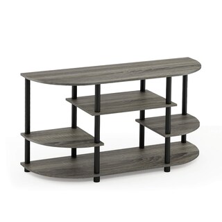 Foto 1 | Foto 1 | Mueble De Tv Furinno Jaya, Diseño Simple, Esquina, Roble Francés, Gris - Venta Internacional.